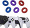 PlayVital 3 Paare Premium Stoßdämpfer Ring für Thumbstick,Zubehör Zielhilfe für ps5/für ps4/für Xbox Series X/S/für Xbox One/Xbox 360/für Switch Pro Controller/für Steam Deck(Rot Lila Blau)
