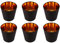 Schwarze Lampenschirme mit Gold Futter Licht Schirmen Kerzen Kronleuchter Lampen Schirme, 6 Set