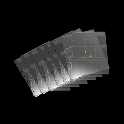MUROAD Münzhüllen mit 9 Taschen für Sammler, Standard 9-Loch-Münzsammelseiten, 10 Blatt Münzhüllen, Münzsammelbedarf (9 Taschen x 10 Blatt)