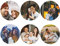 Personalisierter Foto-Untersetzer, individuelle Bierdeckel mit eigenem Foto/Text, Eigenen Schreibtisch-Untersetzer-Set selbst gestalten, Geschenk für Geburtstag Jahrestag (Rund, 6er Set)