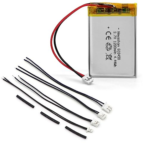 603450 Batteria per Sony Gold PS4 Cuffie PS3 VXI Blue Parrott Arduino MKR | 1200 mAh 3,7 V, 3 JST Connettori, Bluetooth Auricolare, Lipo agli ioni di litio