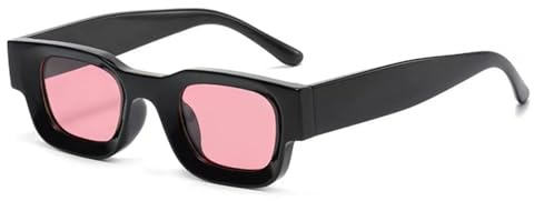 WDZAYXC Occhiali da sole rettangolari polarizzati retrò quadrati montatura occhiali per uomo donna protezione UV 400