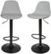 RELOVE Taburetes de Bar Juego de 2 para Isla de Cocina, taburetes de mostrador de Altura de mostrador Ajustable, Asiento Cubierto de PU, Giratorio de 360°,Silla Alta Regulable En Altura