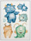 Bügelbilder Set für Textilien DIN A4 Kinder Mädchen Jungen Dino Einhorn Waldtiere groß klein Aufbügelbild zum aufbügeln verschiedene Designs Aufbügler Transferbilder (4 - Monster)