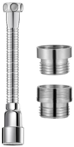 CRLLDPM 1 Pieza Alargador Grifo Cocina, Boquilla Grifo Universal Girar 360 Grados, Extensión del Grifo, con 2pzs Adaptador de Grifo, Conector de Grifo, para Mayoría de Grifos de Cocina y Baño