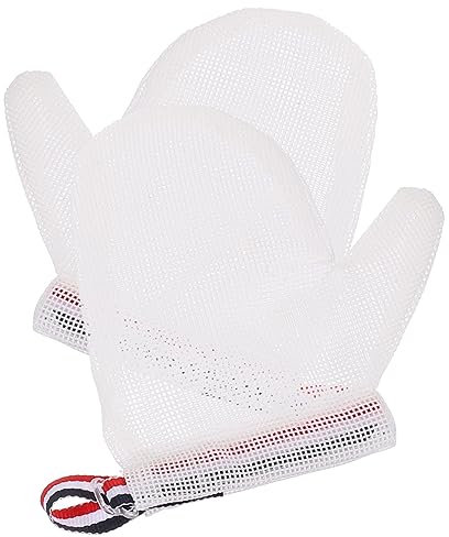 FRCOLOR 2 Paar Anti-essen-handschuhe Neugeborene Schnuller Neugeborene Keine Kratzfäustlinge Hör Auf Mit Dem Nägelkauen Kinder Baby Stubenwagen Daumen Weiß Junge Säuglingsprodukte Nylon