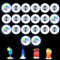 Gotrain Lot de 20 dessous de verre à LED colorés super lumineux avec 6 perles LED, dessous de verre pour bar, bière, boissons, fête, club, anniversaire, bar (20)