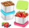 3Pcs Small Food Containers To Go Leakproof Food Storage Containers Stackable Snack boxes Tubs Reusable Metal Stainless Steel Storage Containers with Silicone Lids for kids,School,Travel|BPA-Free(6Oz)