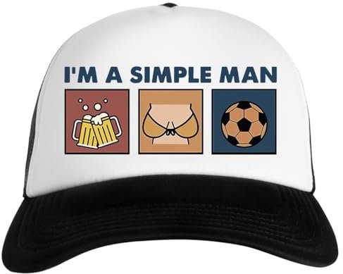 Beer Boob Soccer Im A Simple Man Unisex Baseball Snapback Kappe Cap
