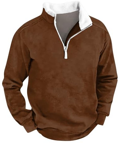 KONG JIMFAN Herren Hoodie Sweatshirt Neon Tshirt Herren Hoodie Gothic Shirt Herren Shirt Herren Hoodie Herren Weiß Regenjacke Motorrad Pullover Herren Mäntel Pinkes Oberteil(Brown,3XL)