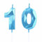 Geburtstagskerzen Zahlen 10，3D Blau Kerzen Geburtstag für Kuchen geburtstagsdeko, Geburtstag Kerzen Zahlen, Geburtstagskerzen Kinder für Partys, Hochzeiten, Firmenfeiern, Jubiläen (Blau, 10)