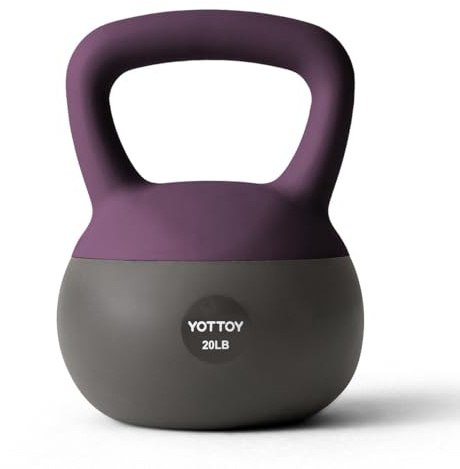 YOTTOY Soft Kettlebell, Set for Strength Training Kettlebells & Home Workouts, Soft-Sided Cushioned Base, Wide-Handle - Ideal for Men, Women, & Beginners