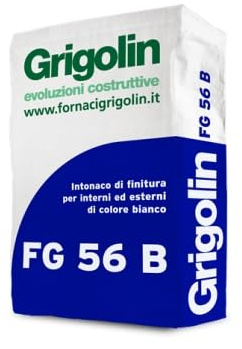 Intonaco di finitura di colore bianco per interni ed esterni-Fg56 b-25kg
