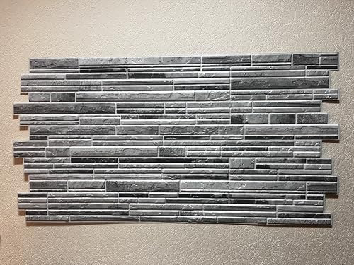 Grace Baltic - Panneaux muraux 3D pour décoration murale intérieure, non collants, fins et élastiques, en PVC (18, gris ardoise)