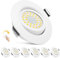 zexhy LED Einbaustrahler 230V Flach LED Spots 3 stufe Dimmbar 6W IP44 Bad Einbauleuchten Deckenspots Deckenstrahler, 4000K Schwenkbar Einbauspots für Badezimmer Küche Wohnzimmer,6er Set Weiß-Matt