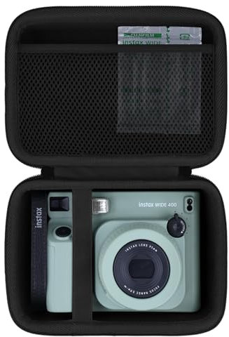 Aenllosi Hart Tasche Kompatibel mit Fujifilm INSTAX Wide 400 Kamera,Fujifilm INSTAX Sofortbildkamera Hülle,Schwarz.(Nur Tasche)