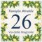 Pubblimania MATTONELLA NUMERO CIVICO PERSONALIZZATO, Con stampa Limoni e Maioliche, in ceramica da 5 mm Resistente per Esterno