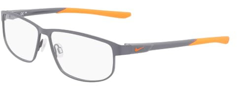 NIKE Brille Größe 56 mm MATTE SMOKE GREY,TOTAL ORANGE, EYE SIZE: 56 BRIDGE: 12 HORIZONTAL MEASUREMENT: 56 VERTICAL MEASUREMENT: 35