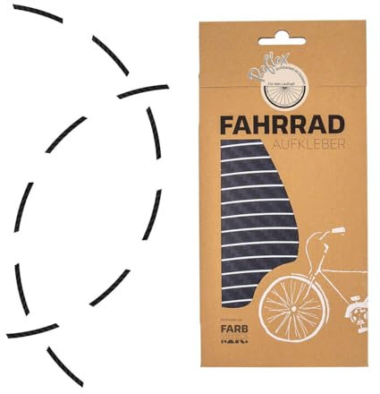 Fahrrad Reflektoren Aufkleber 24/26/27,5/28 und 29 Komplettset Universal für 2 Laufräder Felgenrandaufkleber - Katzenaugen Ergänzung - Fahrradfelge Folie Felgenrandaufkleber (Carbon)