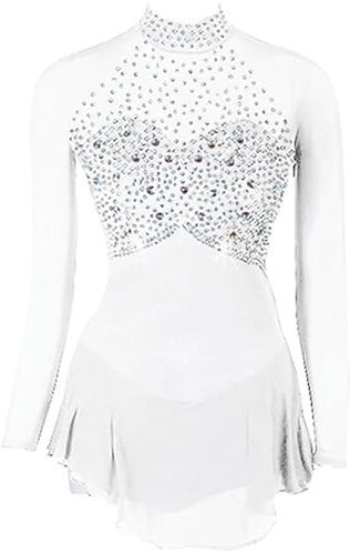 TJDWPRRD Eiskunstlauf Kleid Langarm Ballett Tanzen Leistung Kleidung Eisrolle Schlittschuh Wettbewerb Rock Im Freien Rhythmische Gymnastik Tanz -Outfit,B,L