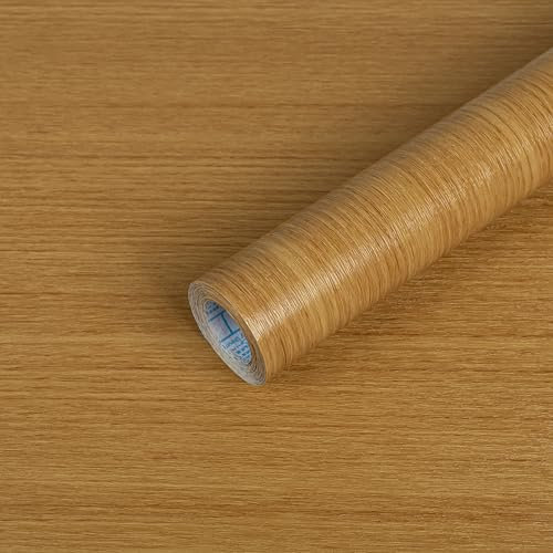 Hode Klebefolie Möbel Möbelfolie Holzoptik Selbstklebend, Holzfolie Schrankfolien Selbstklebende Folie für Möbel Arbeitsplatte Küche, Tapete Holz Gelb 40x300cm