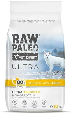 Raw Paleo Ultra Turkey Medium Large Adult 2 kg Monobilé Futter