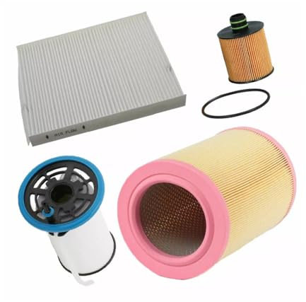 Kit Filtri Tagliando per Alfa Romeo Giulietta 1.6 JTDm Euro 6, Set 4 Pezzi Aria Olio Carburante Abitacolo