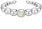 NicoWerk Ring Silber 925 Damen - Verstellbarer Silberring Damen 925 Silber mit Opal, Ring mit Stein in Kugel-Design - SRI1110