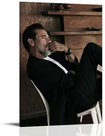 YRUAWRH Jeffrey Dean Morgan (1) Poster, Wandkunst, ästhetischer Einband, Leinwand, Vintage-Poster, dekoratives Gemälde für Schlafzimmer, Wohnzimmer, 40 x 60 cm, Rahmenstil-1