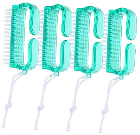 SAFIGLE 4piezas Cepillos Exfoliantes Para Uñas De Unidades Para Limpiar Uñas De Manos y Pies Prácticos y Duraderos