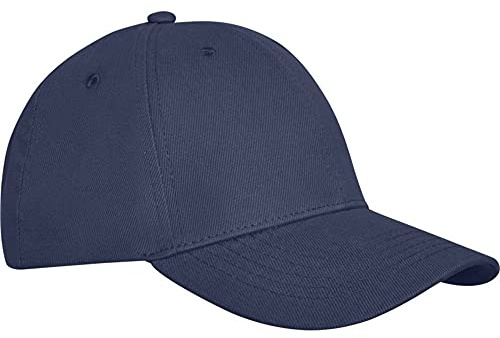 Elevate Unisex Adult Davis 6 Panel Cap (One Size) (Navy)