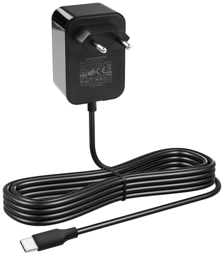 CERRXIAN - Cable de alimentación adaptador de 5 pies 12V 2A CEE 7/16 a tipo C, transformador 24W Europlug CA 100-240V a USB C 12V con interfaz tipo C 12V para dispositivos