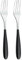 Grunwerg Yin & Yang Table Forks 2TAF650BK, 18/10 Stainless Steel, Set of 2, Black