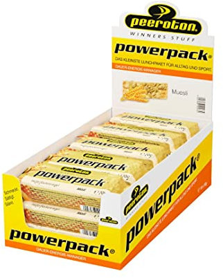Peeroton Powerpack Riegel Müsli - Energieriegel ohne Zucker - Protein Snack Mahlzeitenersatz mit langanhaltender Energieverfügbarkeit - der Haferriegel, der sättigt und stärkt - 15 x 70 g