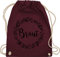 Shirtracer Turnbeutel Rucksack - JGA Junggesellenabschied Frauen - Braut Blumenkranz schwarz - Unisize - Bordeauxrot - gym bag gadgets jubggesellinnenabschied rucksäcke outfit junggesellenabschieds
