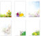 6 x 5 Blatt Motivpapier Briefpapier Mix DIN A4 Hase Blumen Ostereier (Ostern-5226)