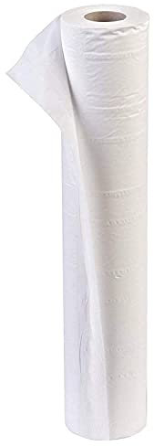 TPZ 40 Metres White Hygiene Coach Roll for Massage Table and Beauty Environment, Professional Use Paper Roll Individually Wrapped with Tear Off Perforation – 20” / 508mm wide - 40 Metres (1)