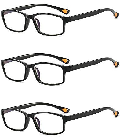 Suertree Blaulichtfilter Lesebrille 3 Pack Computerbrille TR90 Sehhilfe PC Gaming UV Blaues Blockiert Brillen Damen Herren 1.0X
