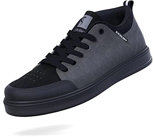 SANDUGO Herren Fahrradschuhe, Mountainbike Schuhe, Flatpedals .Gray 42.5