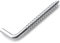 SS8® 50mm L Hooks Screw in (Pack of 8) Hook Heavy Duty Square Cup Metal Hanger Picture Hanging Dresser Outdoor
