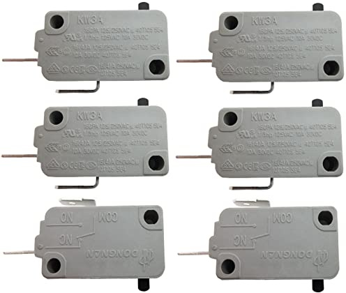 Qissiq Mikrowellen-Türschalter 16A 125/250V Grau, 4 NO, 2 NC, Mikrowellen-Türverriegelung