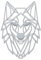 tuning-art WB05 Wanddekoration | Deko Metallschild | Stahl | Massiv | geometrische Wandkunst, Farbe:Wolf Silber