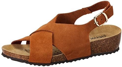 Geox D Sthellae Sandales, Camel, 40 EU
