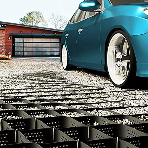 Stabilisateur de Gravier Grille Géocellulaire De Stabilisateur De Sol, Système De Renforcement De Sol Pour Entrée De Véhicules Légers, Pavé Perméable En Nid D'abeille À Grille Géométrique De 5 Cm D'ép