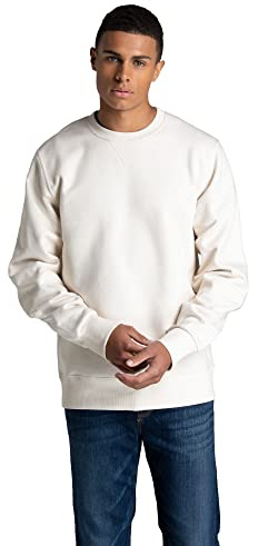Fruit of the Loom Men's Crafted Comfort Fleece Crewneck Sweatshirts & Pullover Hoodies, Super Soft Cotton Blend, Sizes S-2x, Sweet Cream, XL
