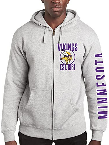 Junk Food Clothing X NFL - MVP Zip Hoodie - Full Zip Adult Unisex Hooded Fleece Sweatshirt - Zip Up Hoodie für Damen und Herren