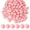 BEEFLYING 100 Pieces Silicone Beads Round Rubber Bead 15MM Loose Spacer Beads for DIY Supplies Jewelry Keychain Making (Light Pink)