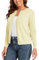 CUNYI Women’s Cardigan Sweater Long Sleeve Classic Crew Neck Ladies Coat with Buttons Casual Elegant Outerwear, Light Yellow L