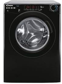 CANDY Lave-linge hublot CS 129TMBBE-47, 9 kg, 16 Programmes, 1200 tr/min, Moteur Inverter, Classe B, Noir Brillant