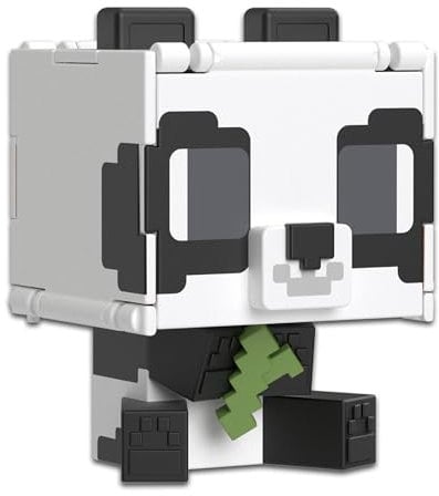 Mattel Minecraft Flippin’ Figs Figurensammlung mit 2-in-1-Spielfigur, maßstabsgetreu, ca. 9 cm, große Köpfe und pixeliges Design (Charaktere können abweichen) HTL48, Panda